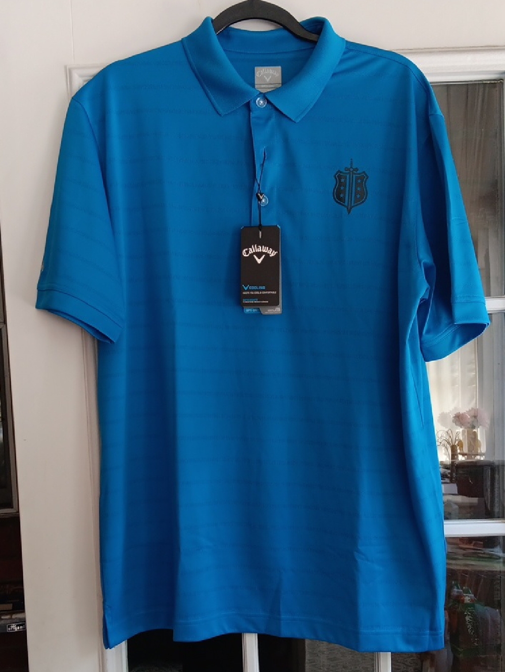 Callaway Golf Men's Performance Polo Shirt Crest Large  Medium Blue NWT